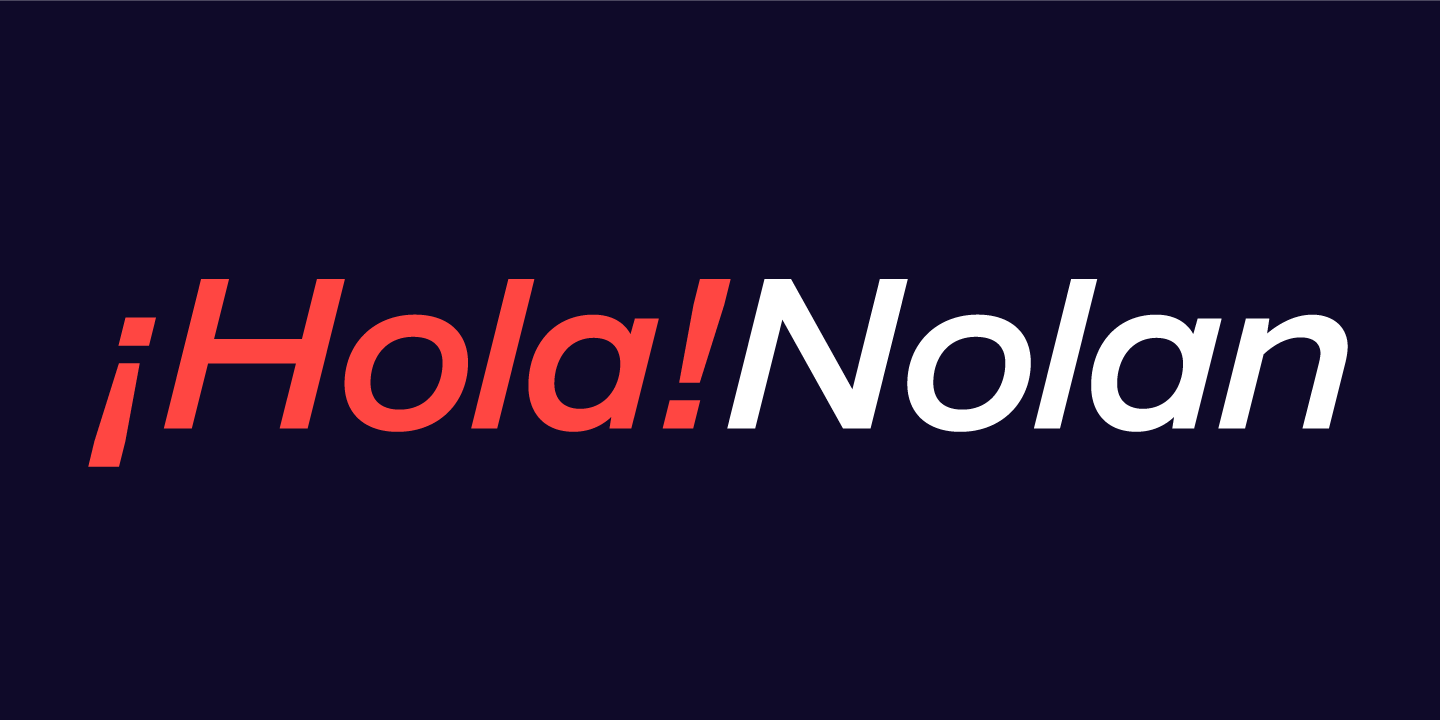 Nolan Medium Italic Font preview